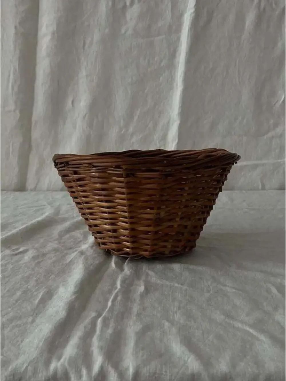 Vintage handmade wicker basket